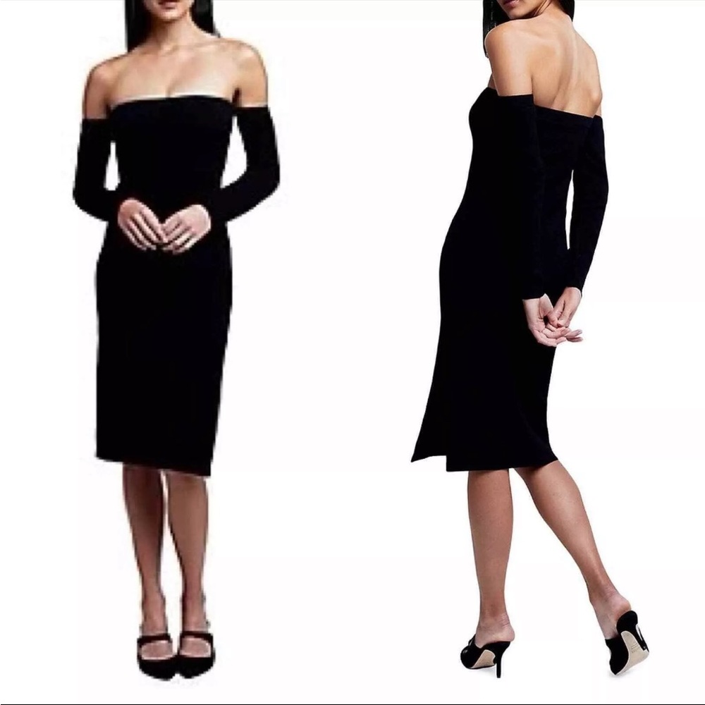 NWT L’Agence Black Felicia off the shoulder dress size XS